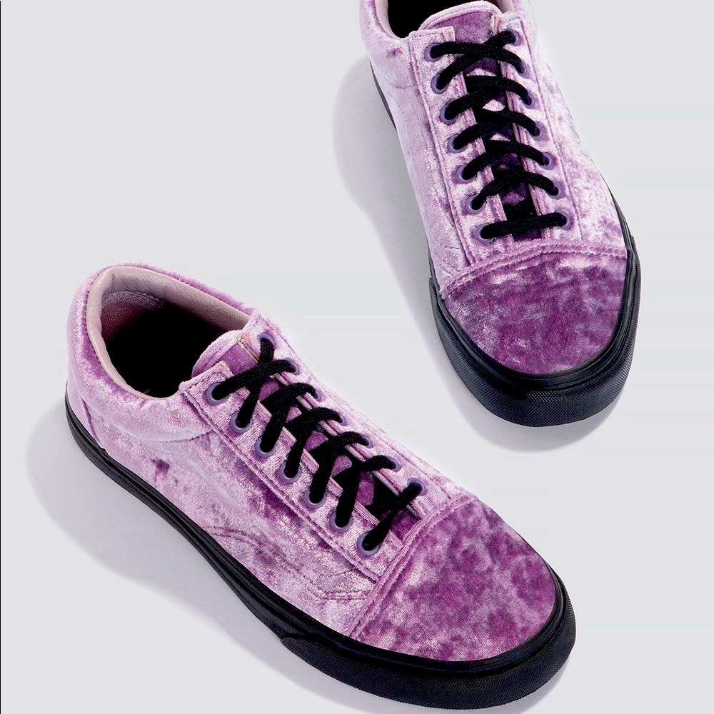Rare purple velvet old school vans